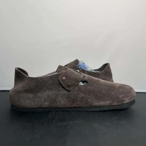 Klukge Boston Clogs for Men & Women Suede Soft Leather Clogs Size 11 Drk Brwn - Picture 6 of 14